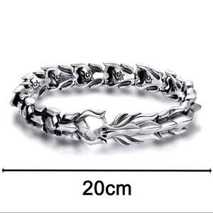 Vintage Silver Dragon Bracelet Viking D&D Elder Scrolls Fantasy Cosplay Gift NEW
